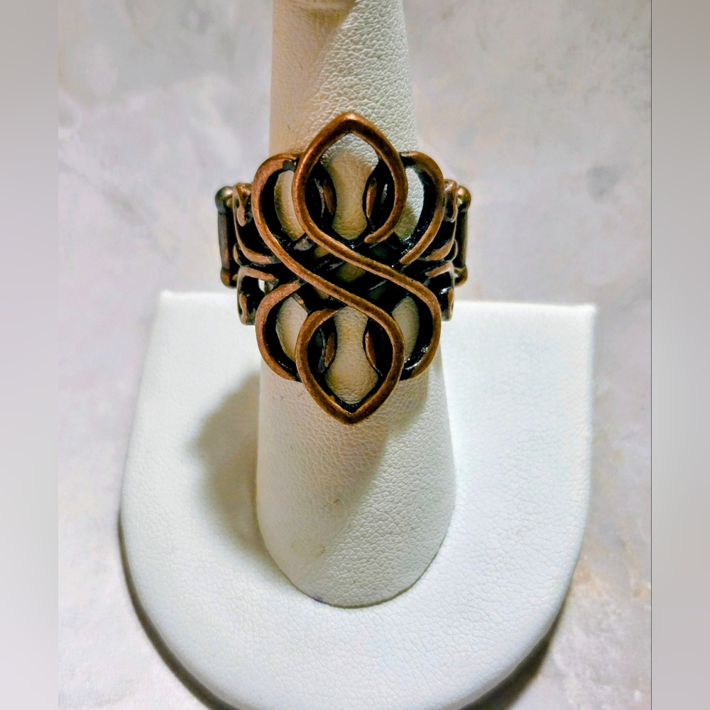 paparazzi Antique Bronze Celtic Knot Openwork Ring